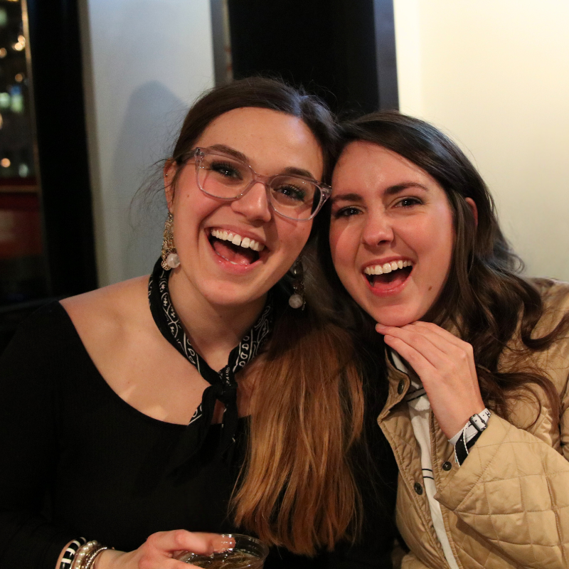Students enjoying community with other graduate residents