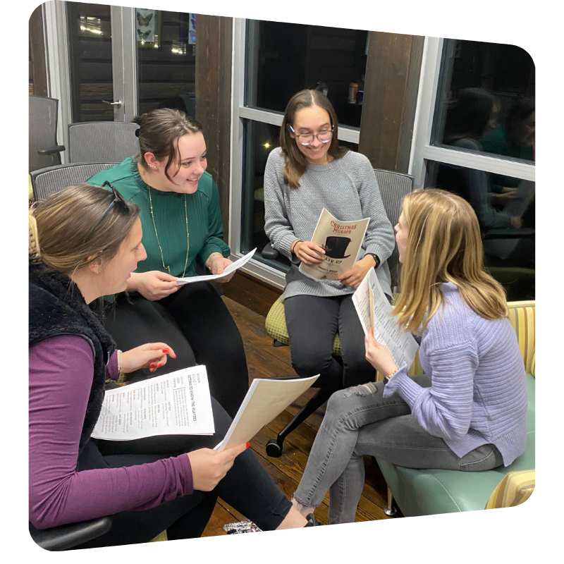 Graduate students learning ministry together