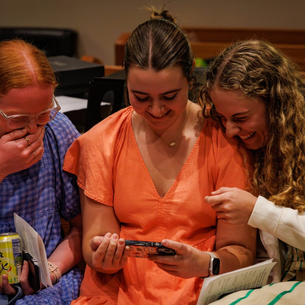 Certificate students laughing in community together