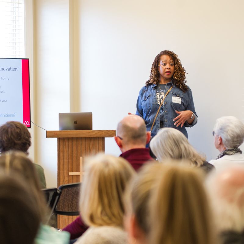 A consultant leads ministry leaders through strategic planning